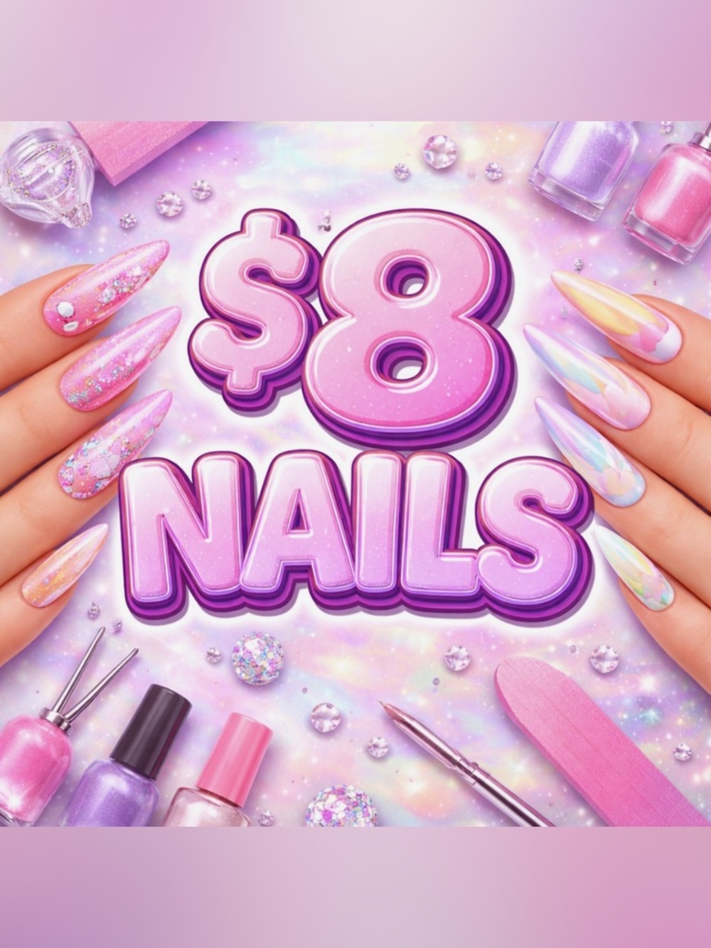 Handmade Press-On Nail Set | Reusable | Custom Fit | Trendy Design